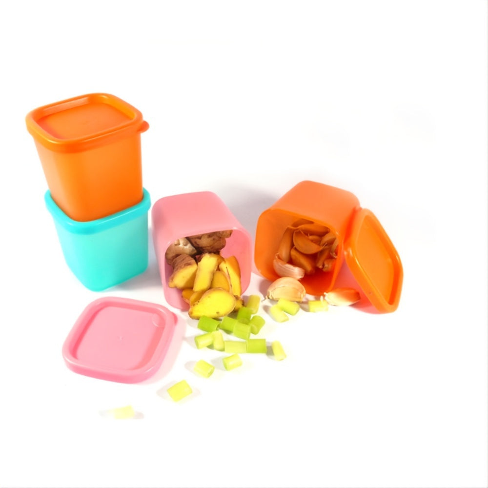 Portable Plastic Mini Foods Jars With Cover Seasoning Storage Container