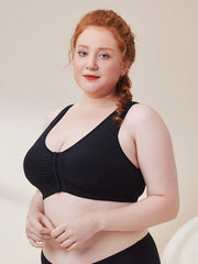 Solid Full Coverage Front Closure Bra