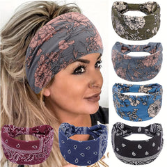 Sports Yoga Headband Flower Printed Quick Drying Hair Accessories