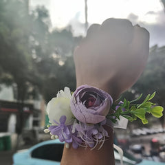 Wrist Corsage And Boutonniere Wedding Party Props Artificial Flower