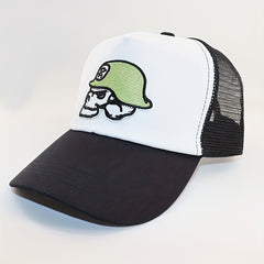 Skull Patch Baseball Cap Men Quick Drying Snapback Mesh Back Hat