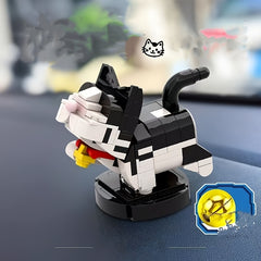 DIY Lucky Cow Cat with Bell Desktop Decoration