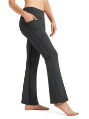 Women's Yoga Bootcut Leggings High Waist Flare Pants with Pockets