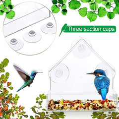 Acrylic Bird Feeder Cage for Garden
