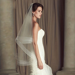 Double Layer Thin Head Veil With Comb Bridal Wedding Accessories