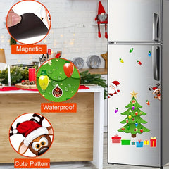 Christmas Tree Decor Stickers Garage Door Holiday Party Magnetic Stickers