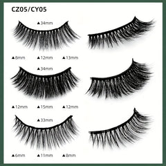 Magnetic Eyelashes Set with Eyeliner and Tweezers - Fluffy & Wispy