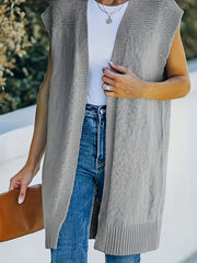 Open Front Cardigan Stretch Vest