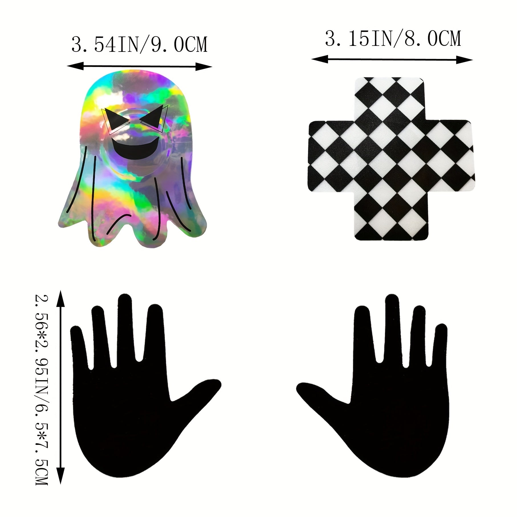 3 Pairs Halloween Nipple Pasties Self-adhesive Breast Pasties