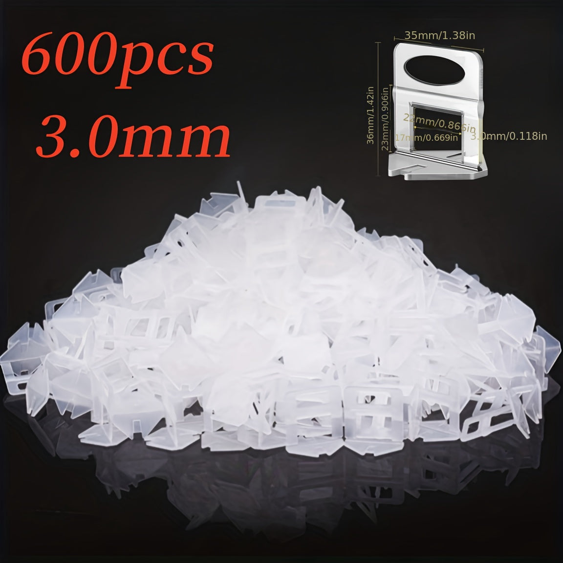 600pcs Tile Leveler Reinforced Base Floor Tiles Magnetic Wall Tiles Seam