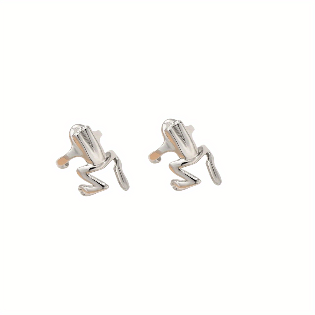 Hugging Frog Ear Cuff Clips No Piercing Earrings Jewelry Gift For Girls