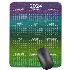 Purple Green Gradient Mouse Pad Calendar