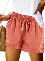 Boho Elastic Waist Wide Leg Shorts