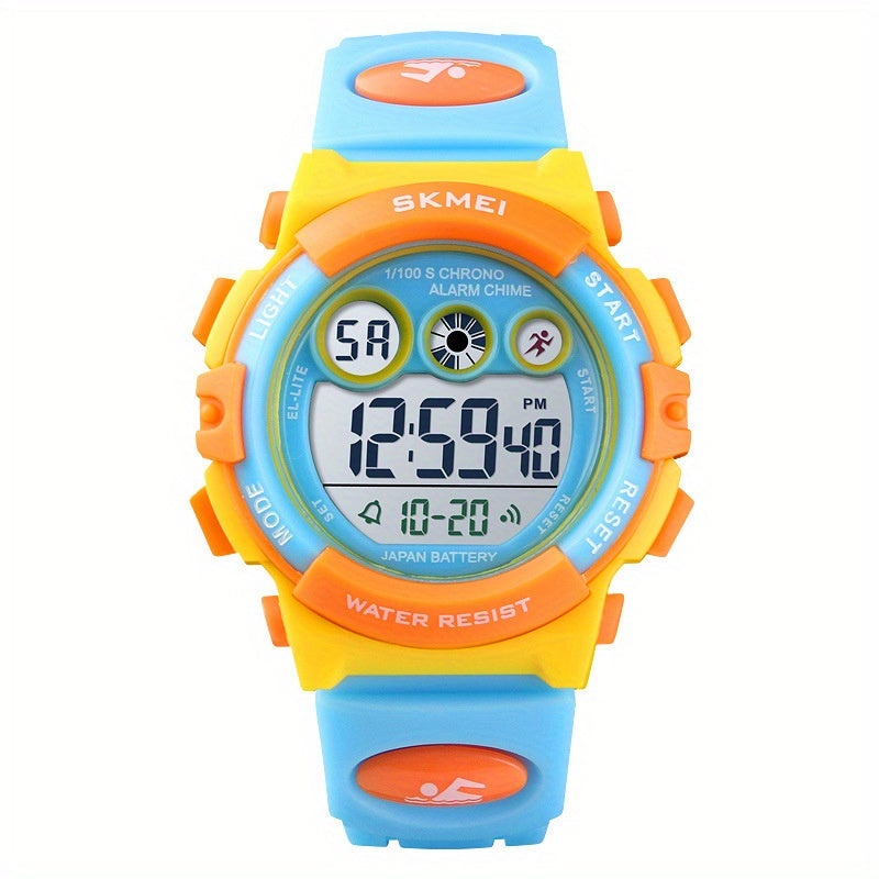 Kids Digital Sports Watch Waterproof Wristwatch with LED Night Light