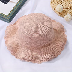 Kids Straw Crossbody Bag and Seaside Hat Set