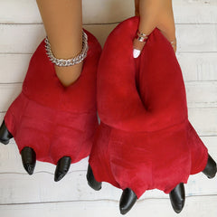 Women's Solid Novelty Slippers Plush Indoor Shoes Comfy & Soft Bedroom Shoes