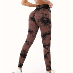 Tie Dye Yoga Workout Pants Stretch Leggings Women's Activewear