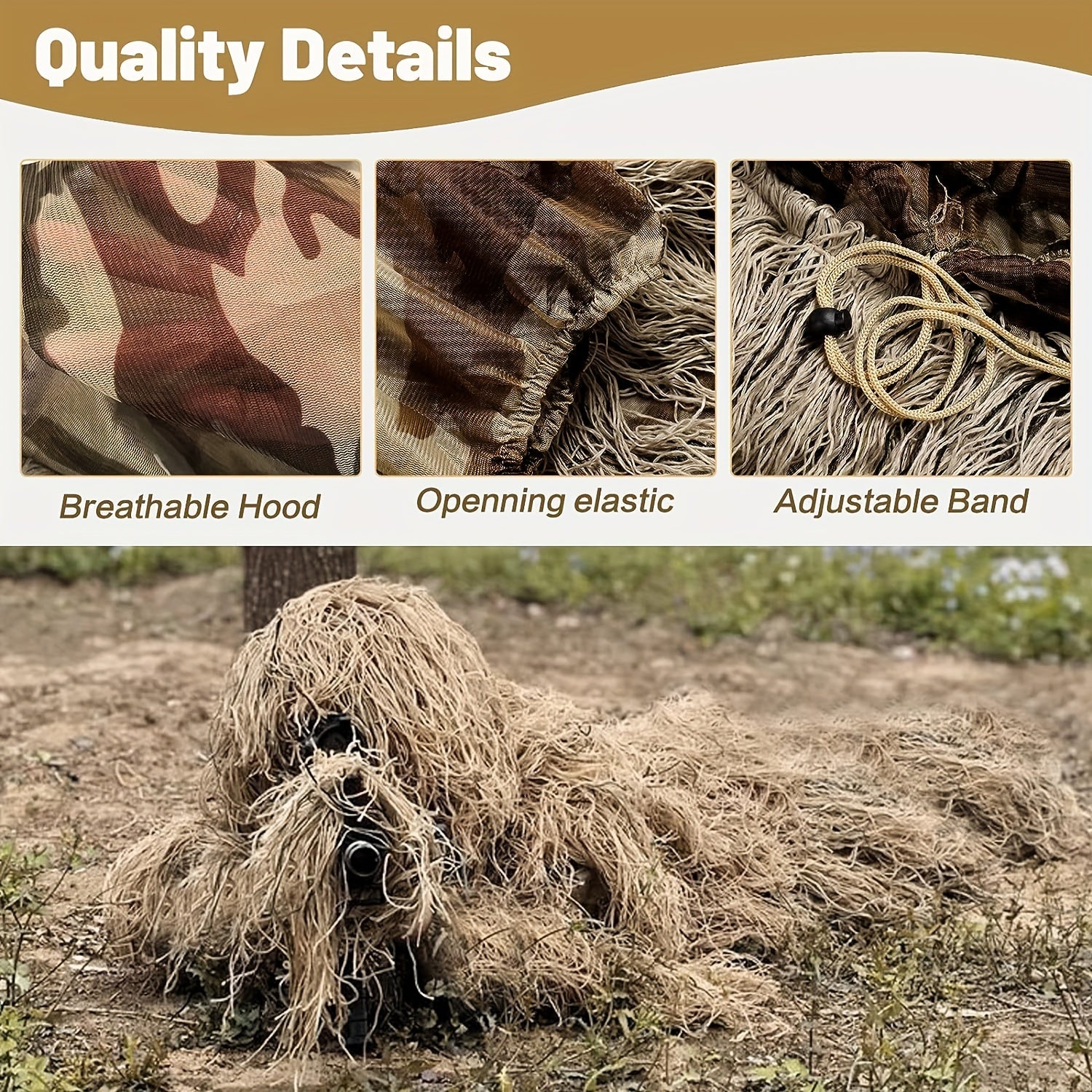5 in 1 Ghillie Suit For Jungle CS Bird Watching Halloween Costume Prop