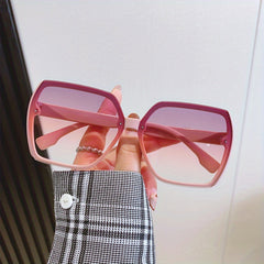 Square Large Frame Shade Sunglasses Women UV Protection Unisex