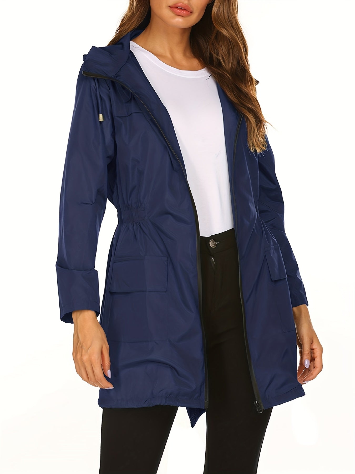 Casual Windproof Hooded Coat For Fall & Winter Women's Clothing