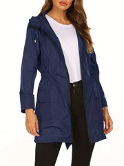 Casual Windproof Hooded Coat For Fall & Winter Women's Clothing