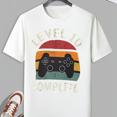 Men's Vintage Game Controller Print T shirt Active Tee