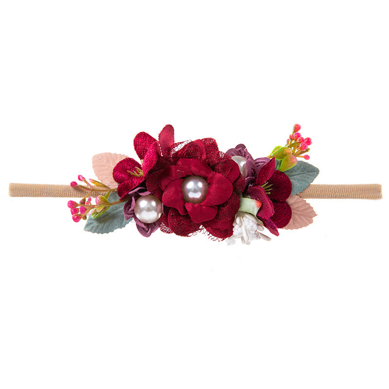 Lace Fabric Flower Children's Nylon Headband Gift For Kids