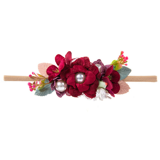 Lace Fabric Flower Children's Nylon Headband Gift For Kids