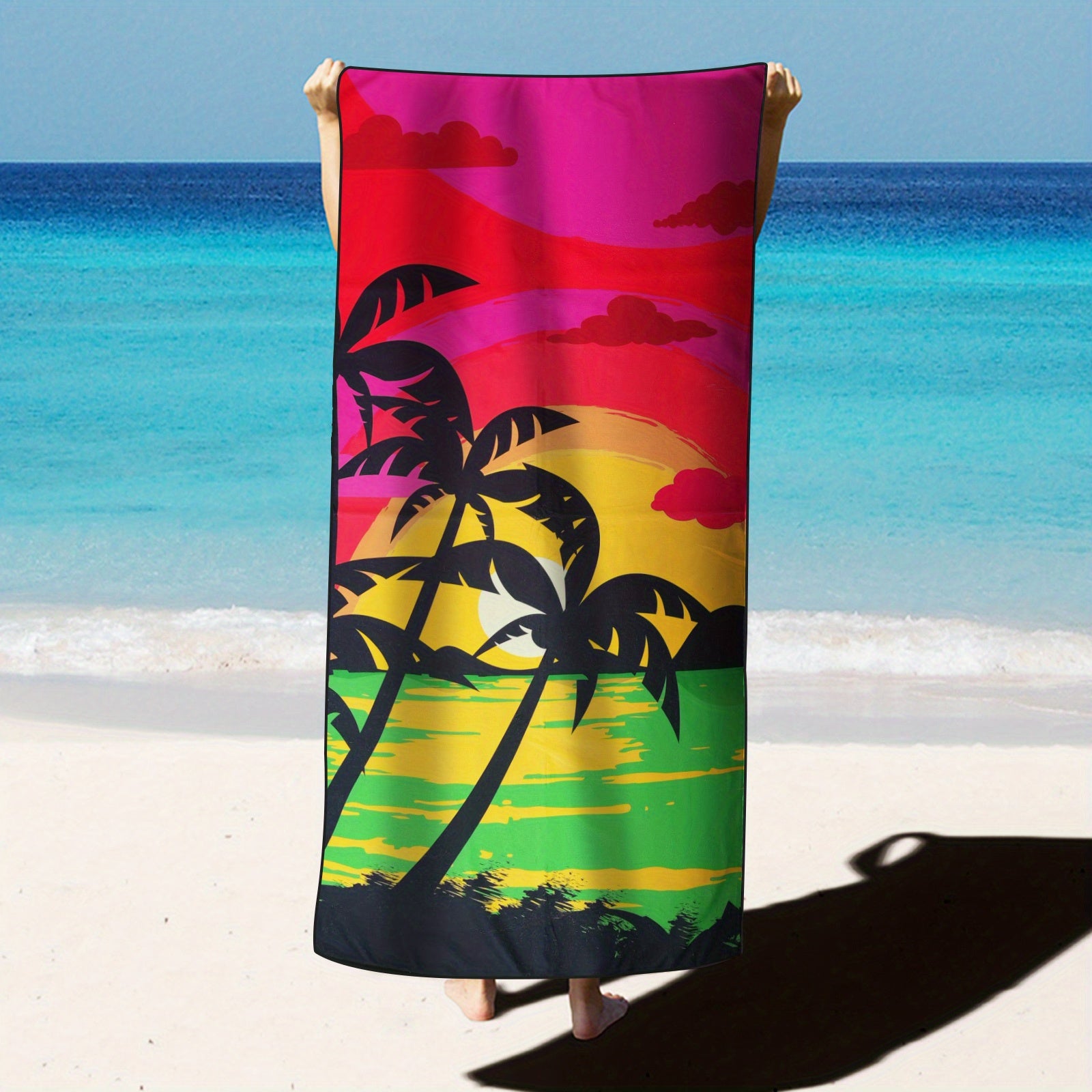 Microfiber Beach Towel Quick Drying 27.5 x 55 Water Absorbent Soft Towel