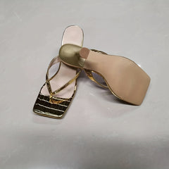 Women's Golden Stiletto Heeled Sandals Clip Toe Outdoor Shoes