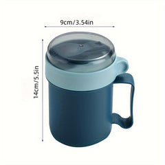 500ml Round Oatmeal Cup Portable Water Cup for Outdoor Camping and Picnic