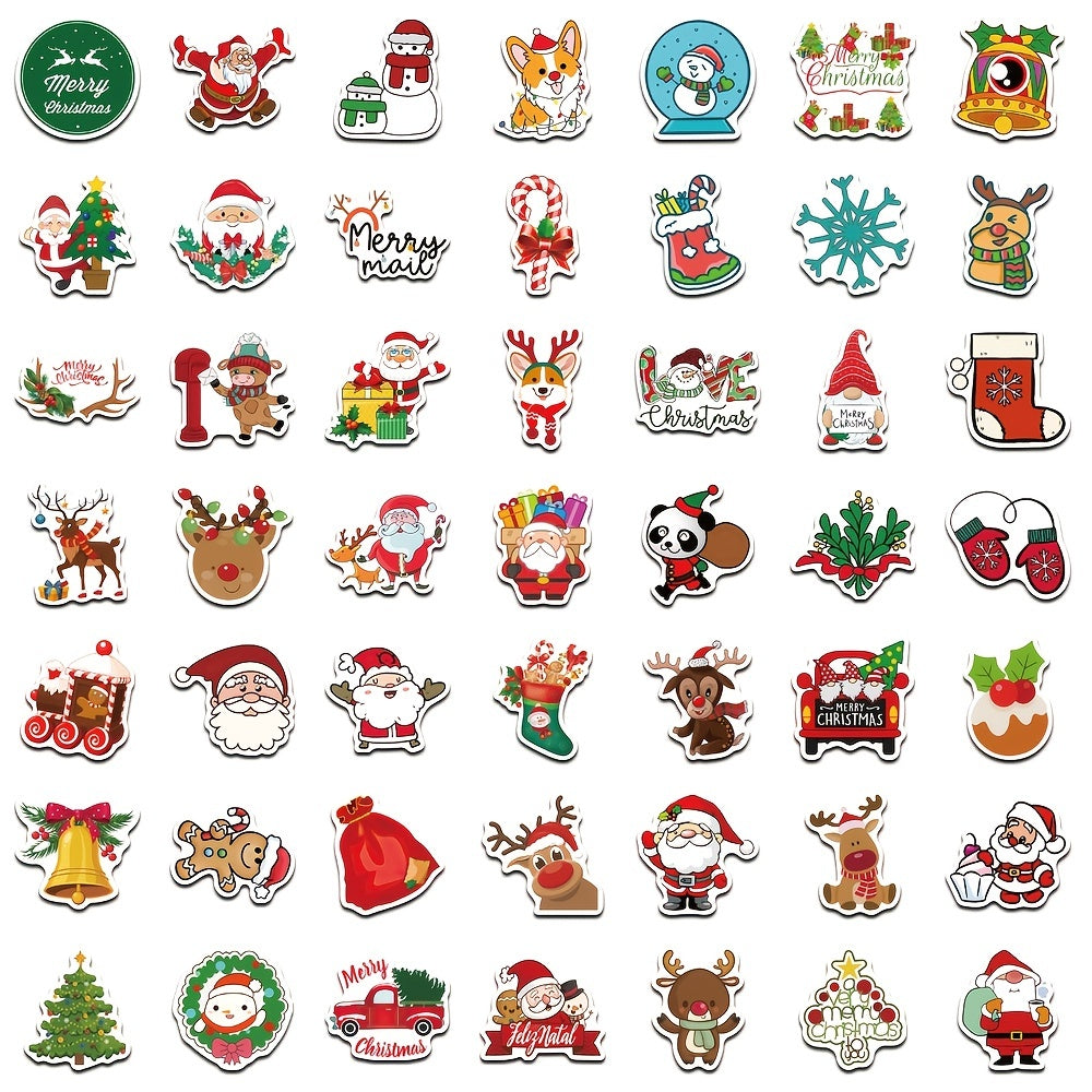 100pcs Christmas Doodle Stickers for Phones, Journals