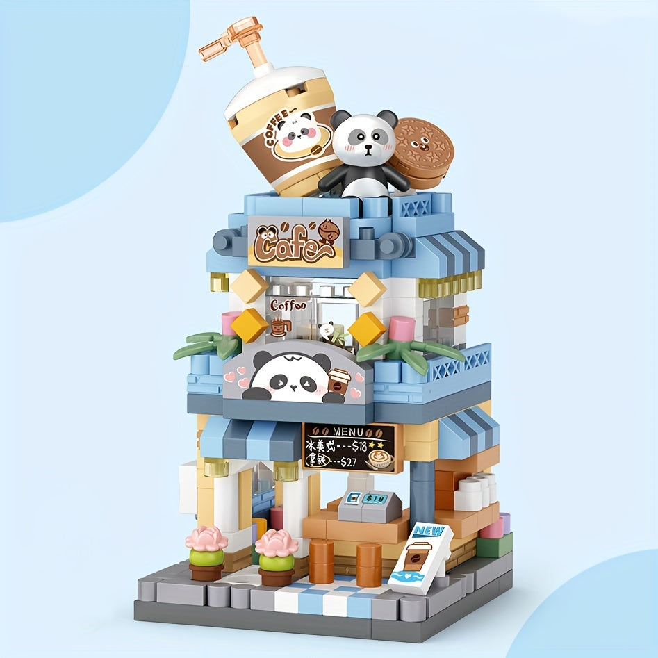 Mini Street View Micro Building Blocks DIY Model Construction Toys