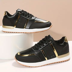 Women's Breathable Sneakers Low Top Lace Up Shoes