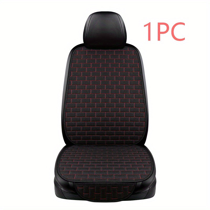 Universal Size Flax Linen Car Seat Cover Set
