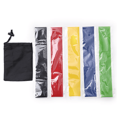 5pcs 5 Level Elastic Resistance Band for Home Gym & Yoga with Storage Bag