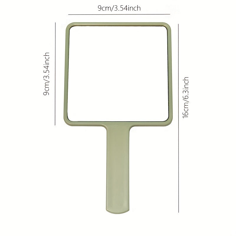 Handheld Square Makeup Vanity Mirror with Handle for Spa Salon