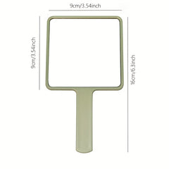 Handheld Square Makeup Vanity Mirror with Handle for Spa Salon