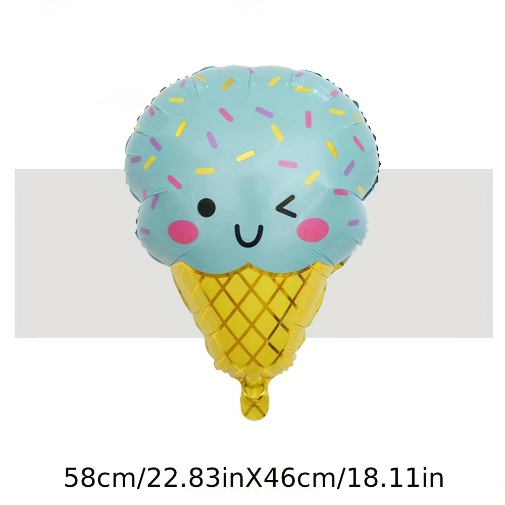 5pcs Cartoon Ice Cream Party Balloon Set