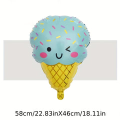 5pcs Cartoon Ice Cream Party Balloon Set