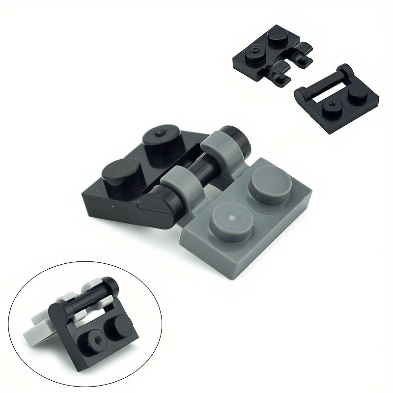 50pcs 1x2 Clip On Bricks w/ Bar Handle for Side Construction Toys