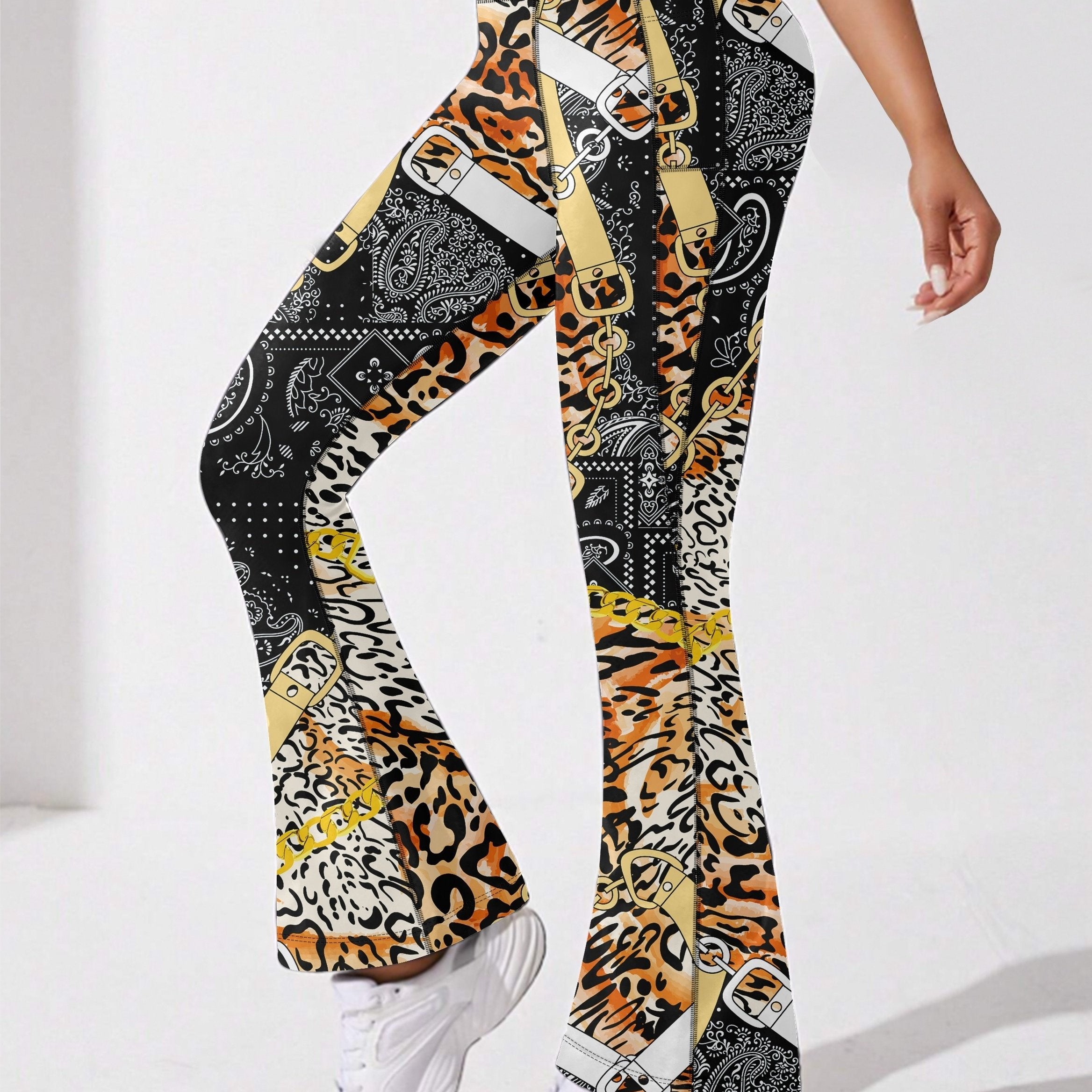 Slimming Yoga Leggings High Stretch Flared Legs Yoga Pants Women's Active