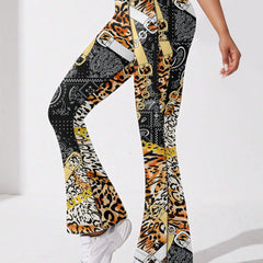 Slimming Yoga Leggings High Stretch Flared Legs Yoga Pants Women's Active