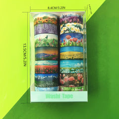 14 Rolls Floral Theme Washi Tape Collection Creative Craft Accessories