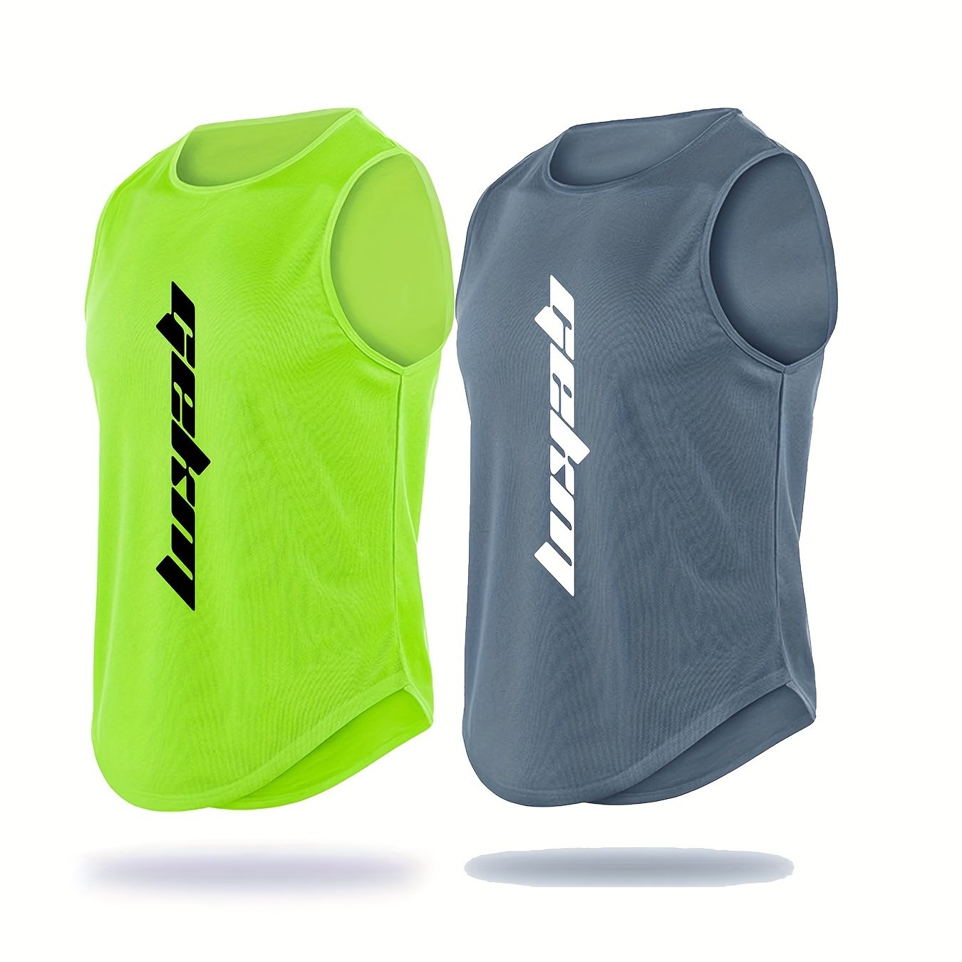 2pcs Men's Sleeveless Active Quick Dry Tank Top For Summer