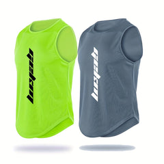 2pcs Men's Sleeveless Active Quick Dry Tank Top For Summer