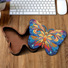Butterfly Shape Wooden Box Retro Cosmetics Storage Box