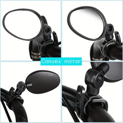 4pcs Bike Mirror Rotatable Handlebar Wide Angle Rear View Mirror