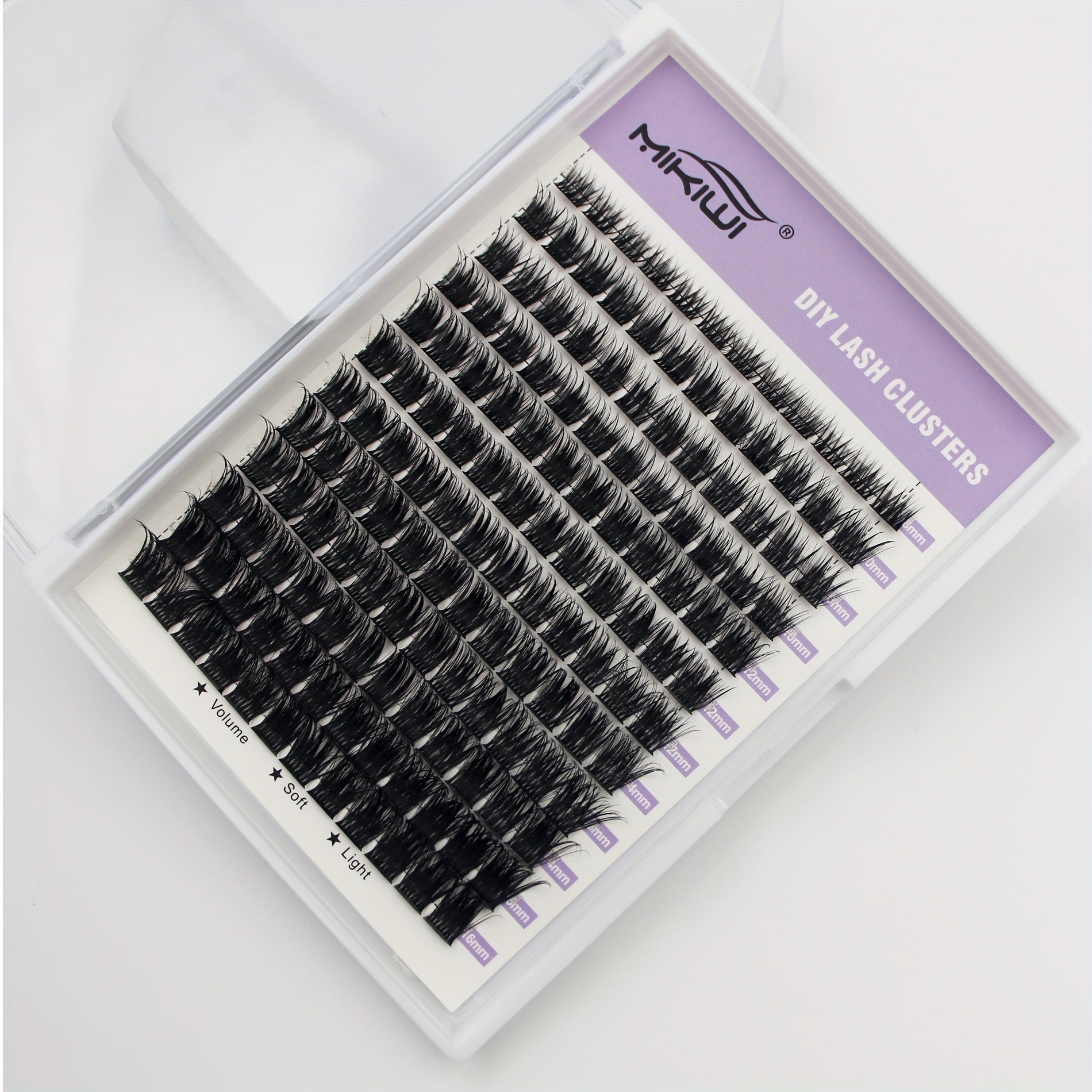 144Pcs D Curling False Eyelash Clusters DIY Extension 8-16mm Mixed Length