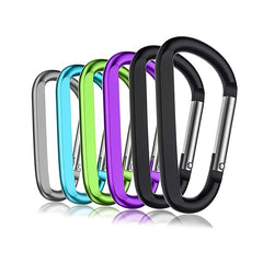 6pcs D Carabiner Snap Hook Small Keyring Camping Hiking Accessories